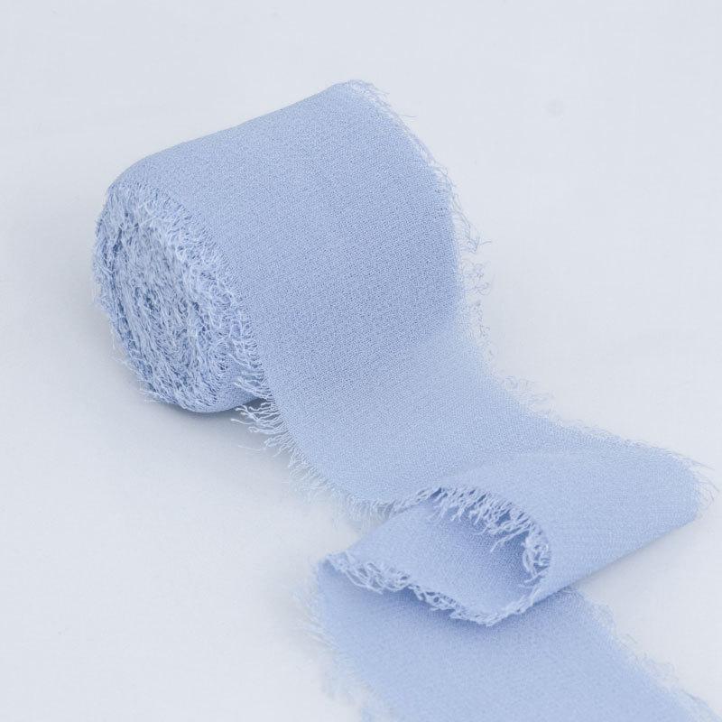 Hand-Torn Raw Edge Chiffon Ribbon Bouquet Streamer for Wedding Flowers