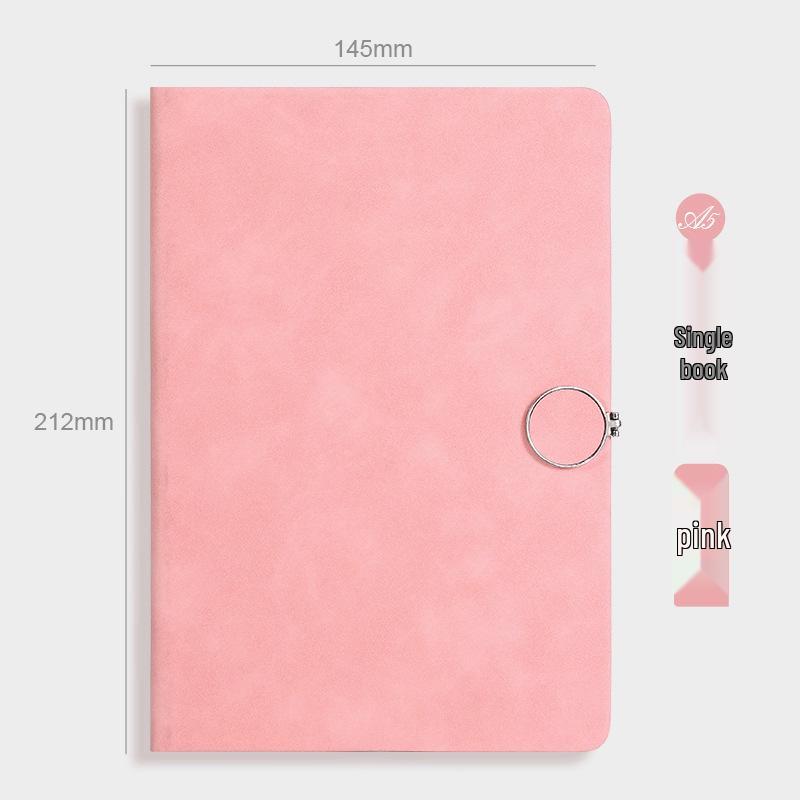 Custom Logo A5 Leather Notebook with Buckle for Business Meetings