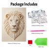 Kit Pittura Diamante Ricamo Perle Fai da Te Leone Maestoso Perline Scintillanti Arte Artigianato Decorazione Fatta a Mano Regalo per la Casa