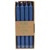 Blue Taper Dinner Candles Natural Wax 25x2.3 — Pack of 4