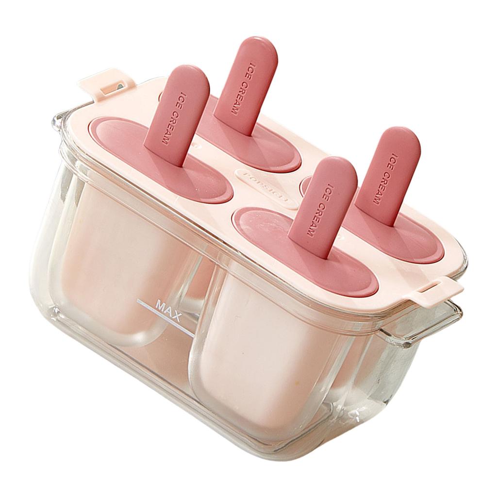 Ice Cream Maker Mold with Stick Food Grade Silicone Homemade Popsicles Mould Double Layer Ice Cubes Tray Kitchen Tool