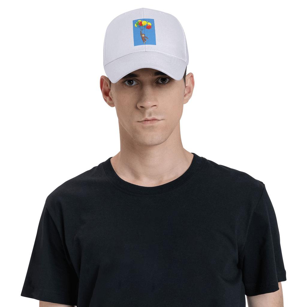 Unisex Baseball Hats Curious George with Balloons Outdoor Streetwear Summer Sports Baseball Caps Hip Hop Cap Casquette Hats
