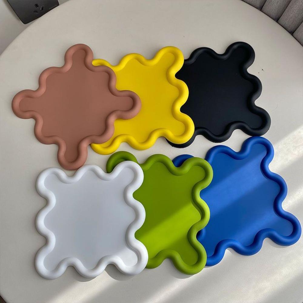 

Irregular Geometry Table Mat Multi-Color Coffee Coasters Handicrafts Cup Pad living room белый