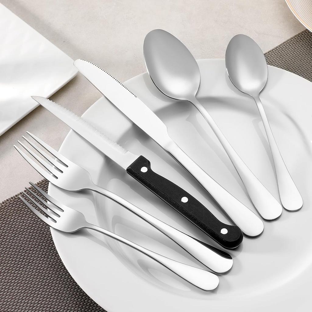 12 Piece Dinner Forks Set, Food-Grade Stainless Steel Forks Silverware, Cutlery Fork, Salad Fork, Metal Forks for Home, Kitchen or Restaurant, Mirror
