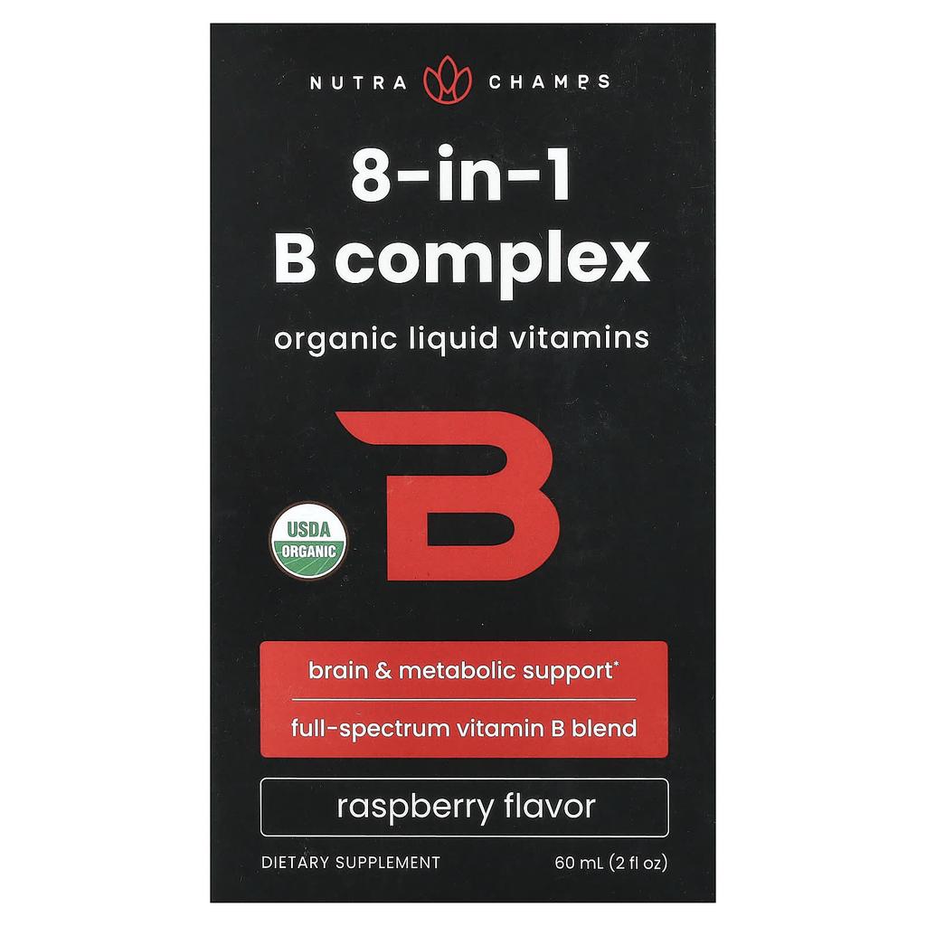 NutraChamps, B-Komplex, Himbeere, 2 fl oz (60 ml)