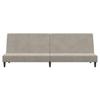 2 Seater Sofa Bed Light Grey Velvet