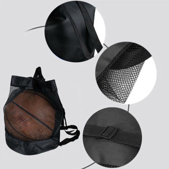Basketball Rucksack Halbes Netz Kordelzugöffnung Aufbewahrung Ball Tragbar Verstellbare Träger Rucksack