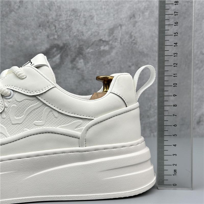 Men's Luxury Designer White Lace Up Platform Shoes Male Causal Flats Moccasins Sports Walking Sneakers Zapatos Hombre