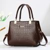 New Trendy Simple Crocodile Pattern Women Handbag Elegant All-match Portable Shoulder Crossbody Daily Handbag