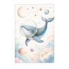 Nursery Wall Art Space Astronaut Animal Poster Print Canvas Painting Moon Planet Rocket Baby Room Wall Decor