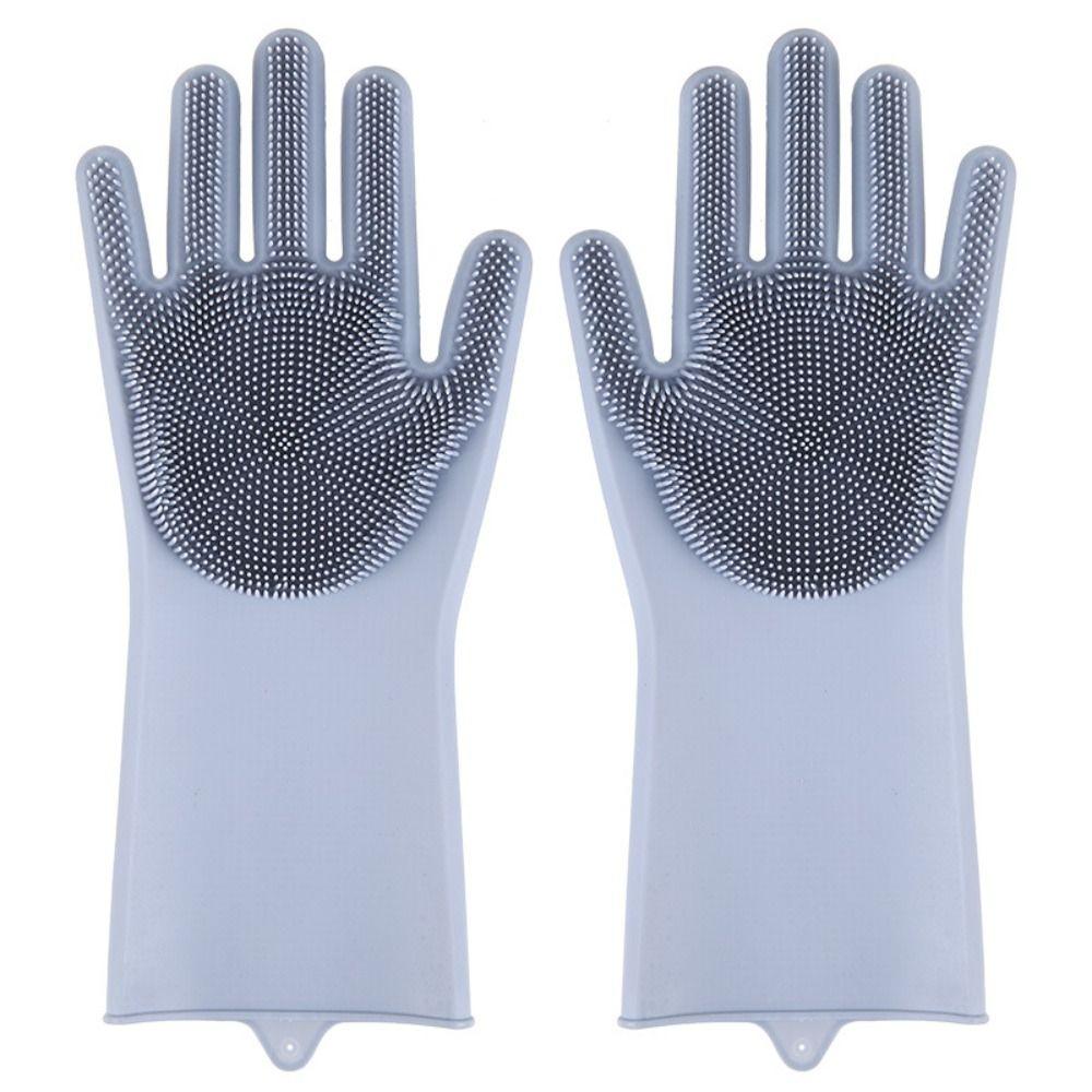 Silikon Küchenputzhandschuhe Verdicken Geschirrspülhandschuhe Tragbare Geschirrspül-Putzhandschuhe