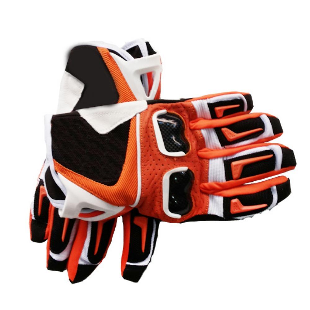 

K велорайдер внедорожный мотоцикл горный велосипед оборудование износостойкие дышащие кожаные перчатки с длинными пальцами XL оранжевый