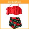 Set Bikini Floreale da Donna a Vita Alta Costumi da Bagno alla Moda Costume da Bagno Imbottito Taglie Forti