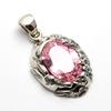 Rabbit, Cherry Blossom, Sterling Silver 925 Pendant Top - Oriental Vibrations