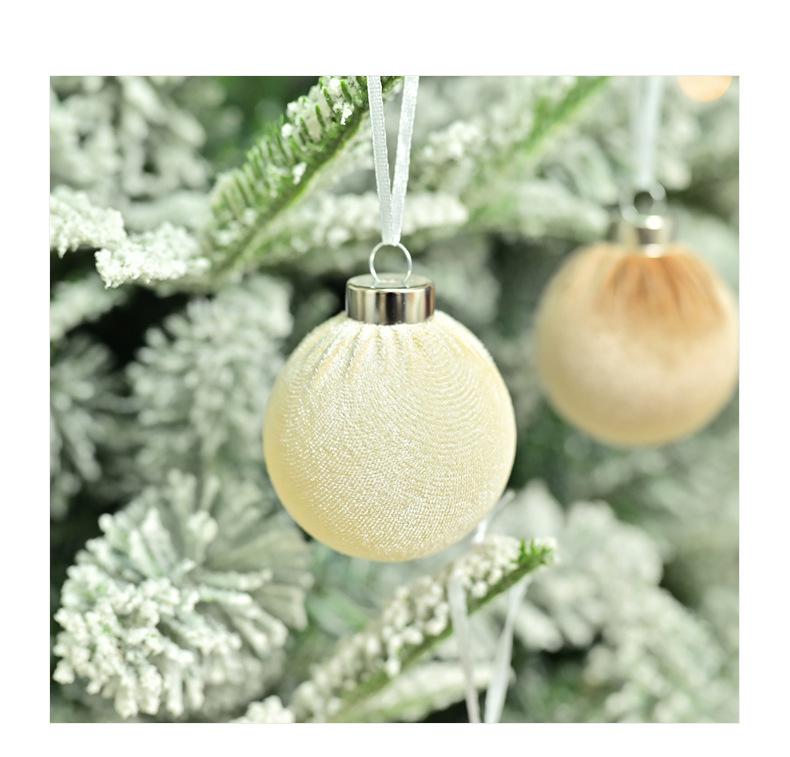 6CM Velvet Christmas Ornament Bag: Plush Ball Decoration for Tree