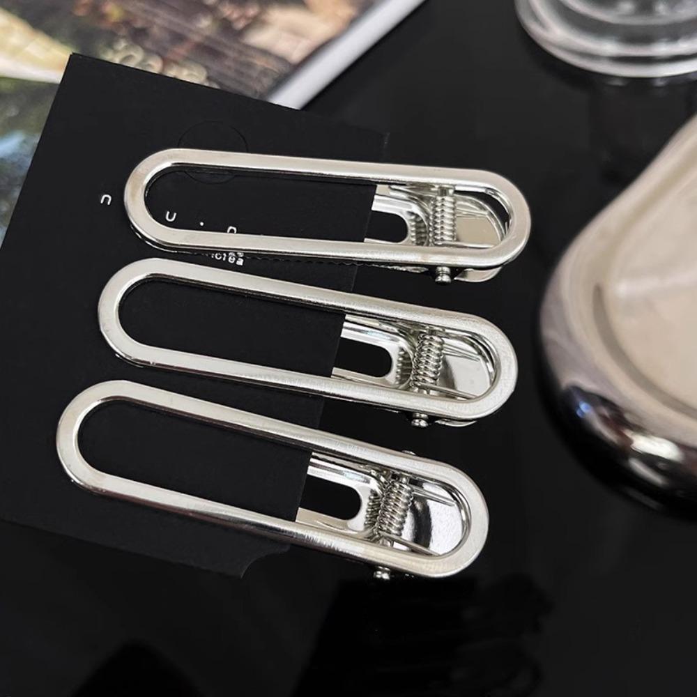 3pcs/set Hollow Hairpin Silver Duckbill Clip Fashion Hair Clips  Hair Accessoires