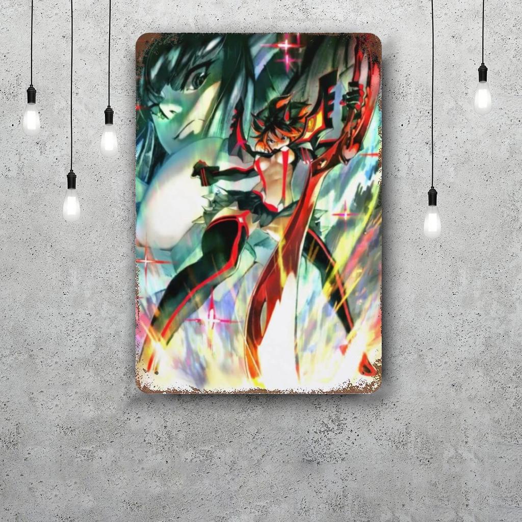 ryuko matoi Retro Vintage Tin Sign Poster Decorative Plaque Metal Plate Wall Decor