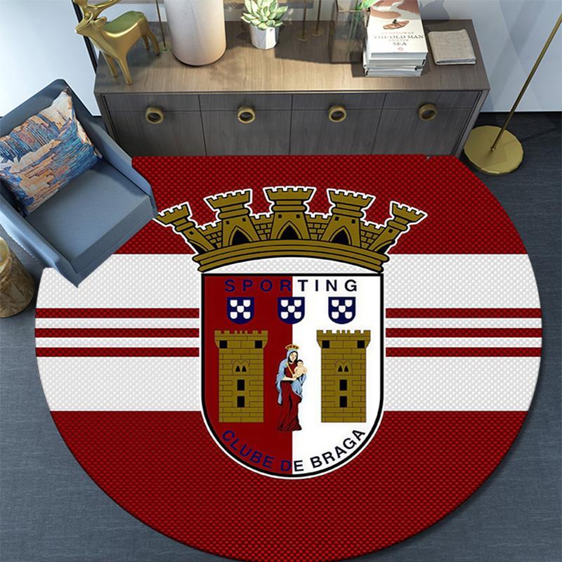 SC Braga Round Area Rug,Carpet Rug for Living Room Bedroom Sofa Playroom Decor,Non-slip Floor Mat