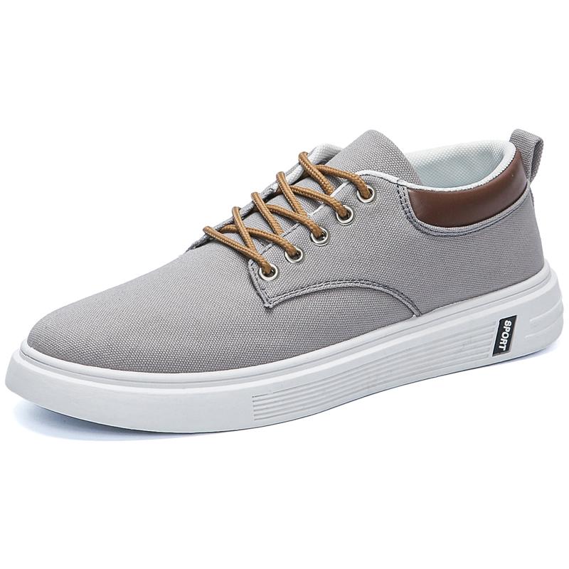 Men Canvas Shoes Lace-Up Casual Sneakers Autumn Flat Sole Breathable Walking Shoes Daily Streetwear Footwear 39-44 cheap