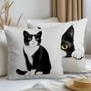 Cute Little Cate Home Cushion Covers Polyester Pillow Cover For Sofa Chair Bed Car Party Table Decoration