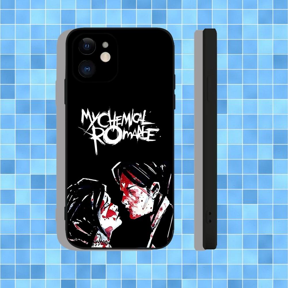 My C-Chemical Romance MCR Phone Case For iPhone 16,15,14,13,12,11,Pro,Max,Plus,X,XS,XR,SE,8,7,Mini,Soft Silicone Black Case