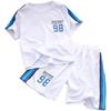 Kids Basketball Uniform Set With Polyester Fabric Short Sleeve Shorts For Summer Play