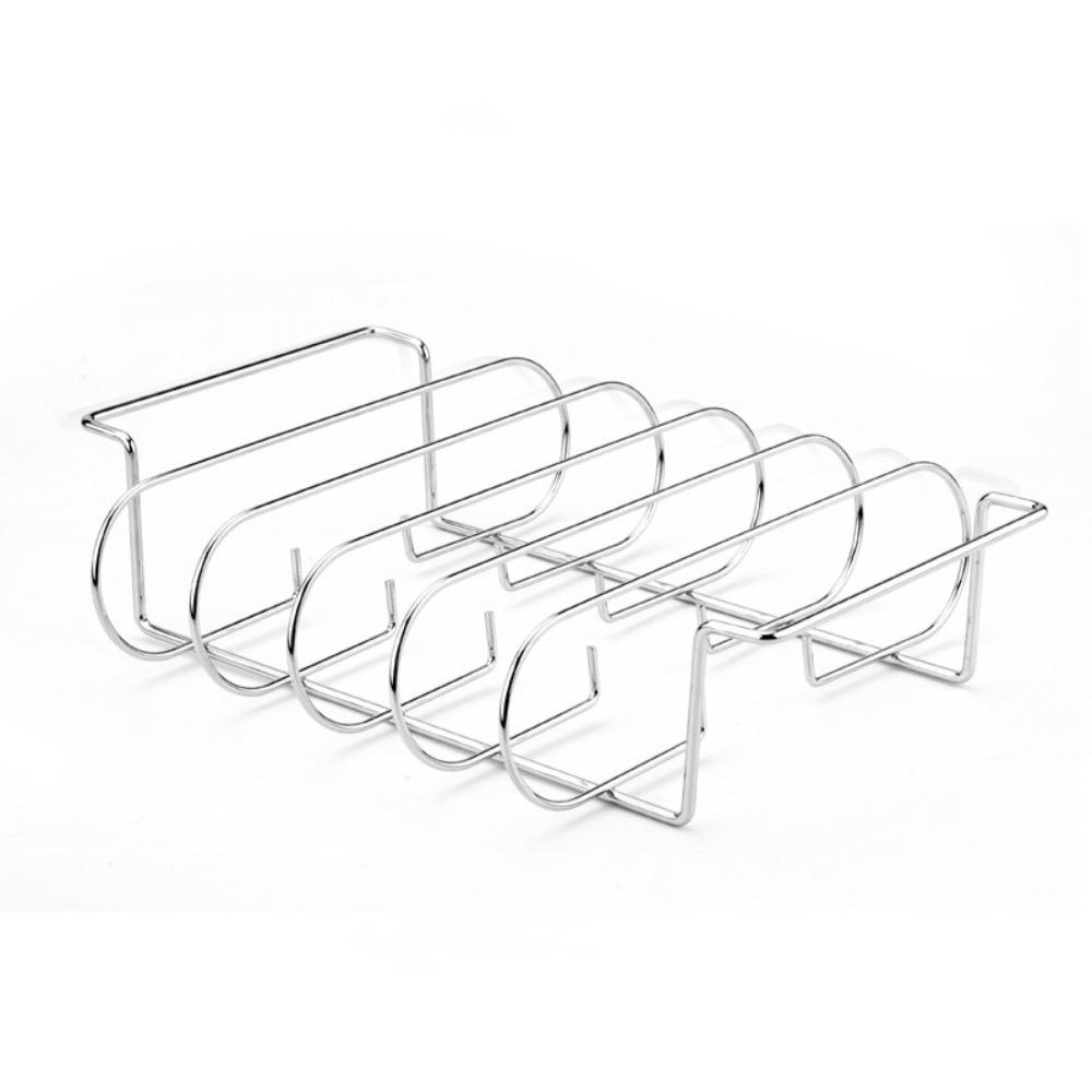 Non-Stick BBQ Rib Racks Carbon Steel Grilling Stand Multi-Purpose Ribs Grill Restaurant