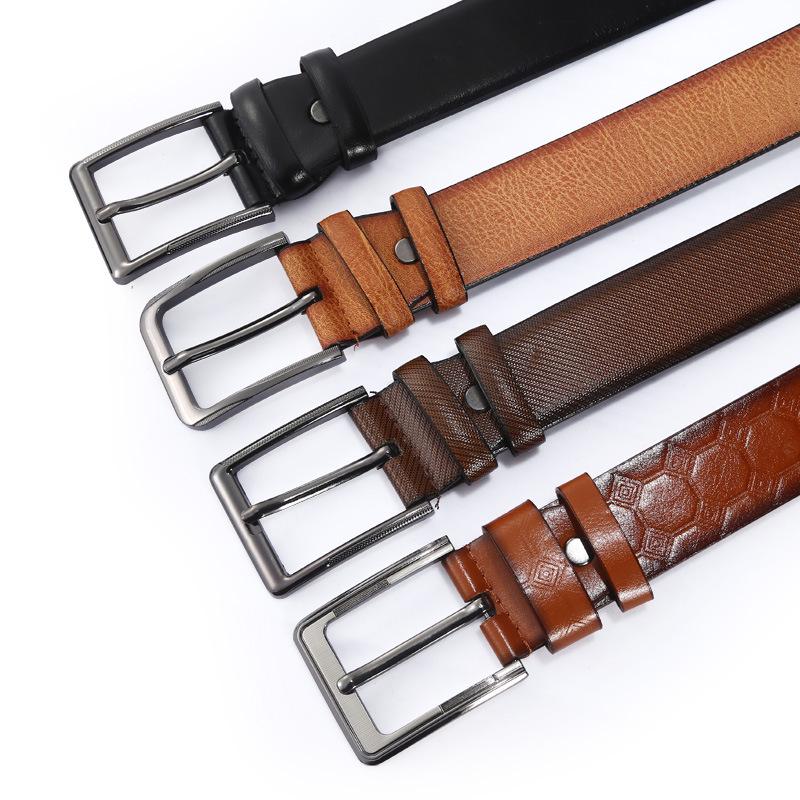 Men's Alloy Pin Buckle PU Leather Casual Jeans Belt