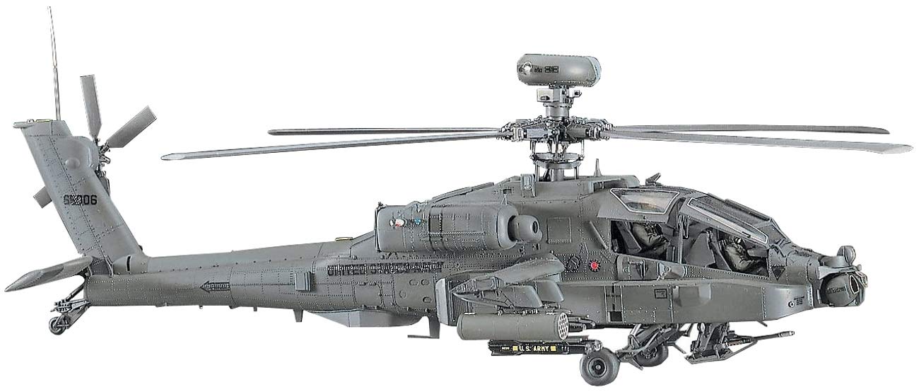 

Hasegawa scale US Army Apache Longbow Plastic Model Kit PT23 1/48 AH-64D серый
