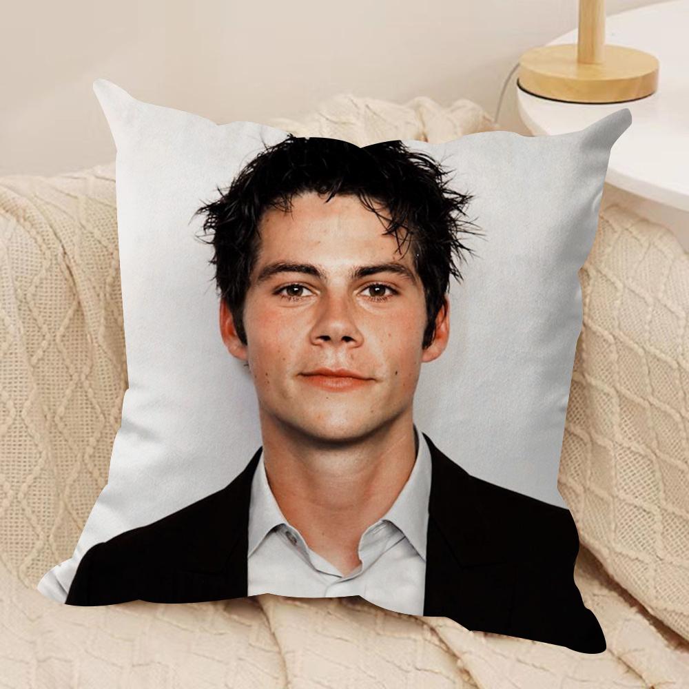 DDylan O Brien Cushion Cover Soft Plush Fabric DoubleSided Printed Sofa Cushion Cover for All Seasons Home Decor Gift
