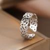 European And American Fashion Design Geometric Crucifix Open Mouth Ring Sets For Women Simple Adjustable Ring Jewerly