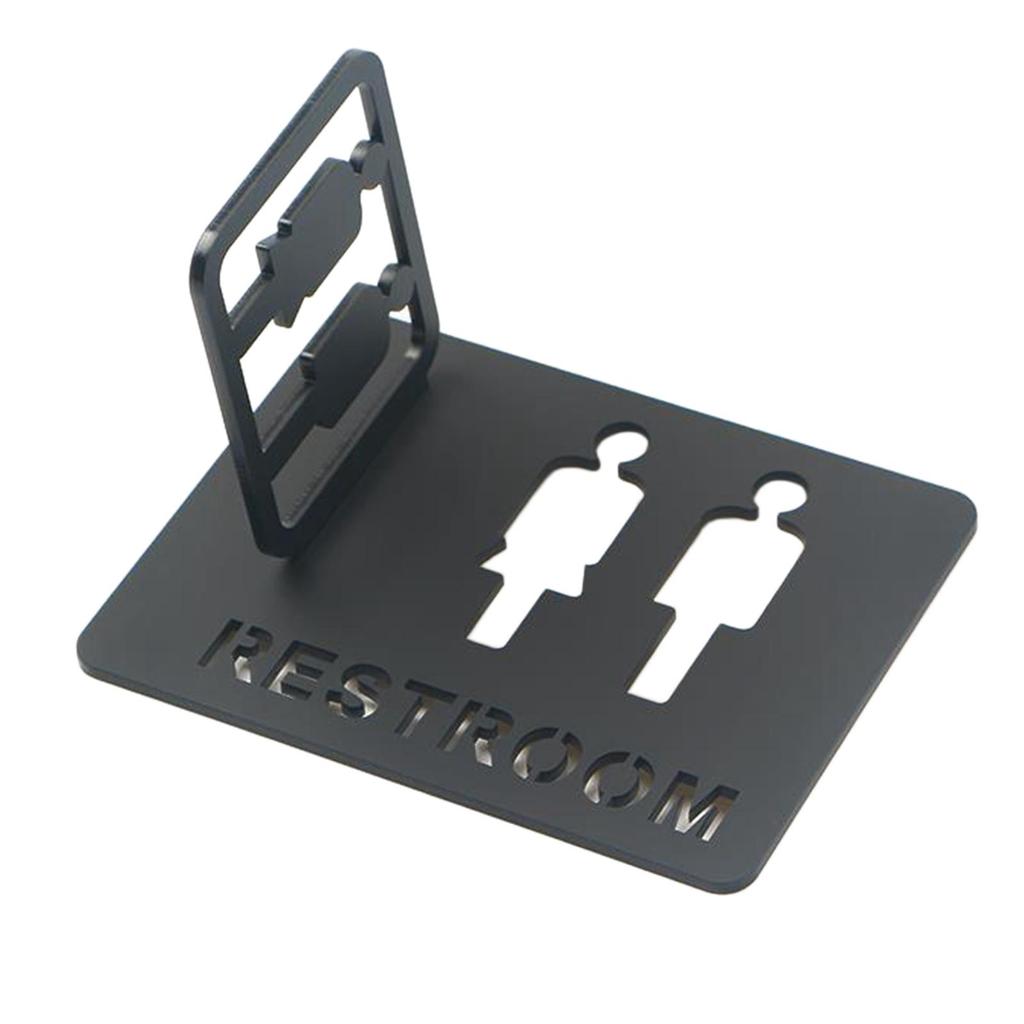 Bathroom Sign 3D Men's & Women's Reminder Indicator Pictogram Placard Toilet Symbol for