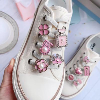 Nieuwe Decoraties Mode DIY Meisjes Roze Schoen Bedel Gesp Schoenveters Bedels voor Sneakers Schoenen Accessoires 1 Stuk