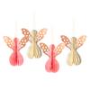 Angel Honeycomb Ornament Paper Angel Hanging Ornament with Sparkling Edge 3D Honeycomb