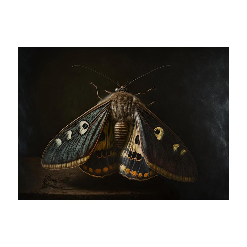 

Винтажная бабочка-мотыль с грибами, художественные принты, сцена с насекомыми, холст, картина, постер, темные картины, гостиная, домашний декор, куадрос 21x30cm No Framed