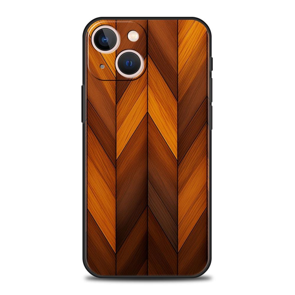 Luxury Vintage Wood Grain Pattern Phone Case Cover for iPhone 17 16 15 14 13 12 11 Pro Max 17 Air Plus Shockproof Soft TPU Shell