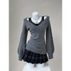 Damen Herbst/Winter Retro Lockerer V-Ausschnitt Langarm Strickpullover—Vielseitiges, schmeichelhaftes und figurformendes Layering-Oberteil