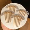 Simple Pearl Water Diamond Metal Pan Hair Insert Comb  Hair Comb Hairpin Mother'S Day Holiday Gift Hair Accessories