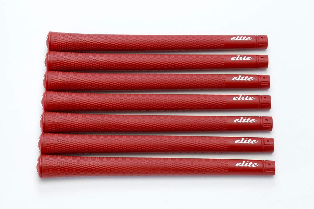 Elitegrips Golf Grips S48 STAR Set Classic Red with Back Line 7-piece