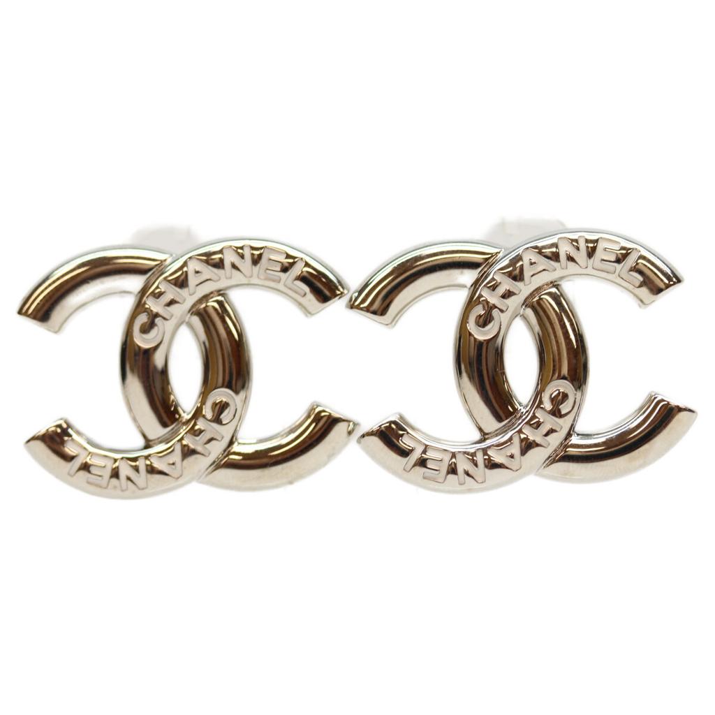 CHANEL B25C Silver CC Logos Earrings earring SilverUsed