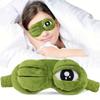 Maschera per dormire a forma di rana 3D Ombretto naturale per dormire Uomini Donne Cartone animato creativo Morbida Portatile Benda da viaggio Ufficio Cerotto per occhi