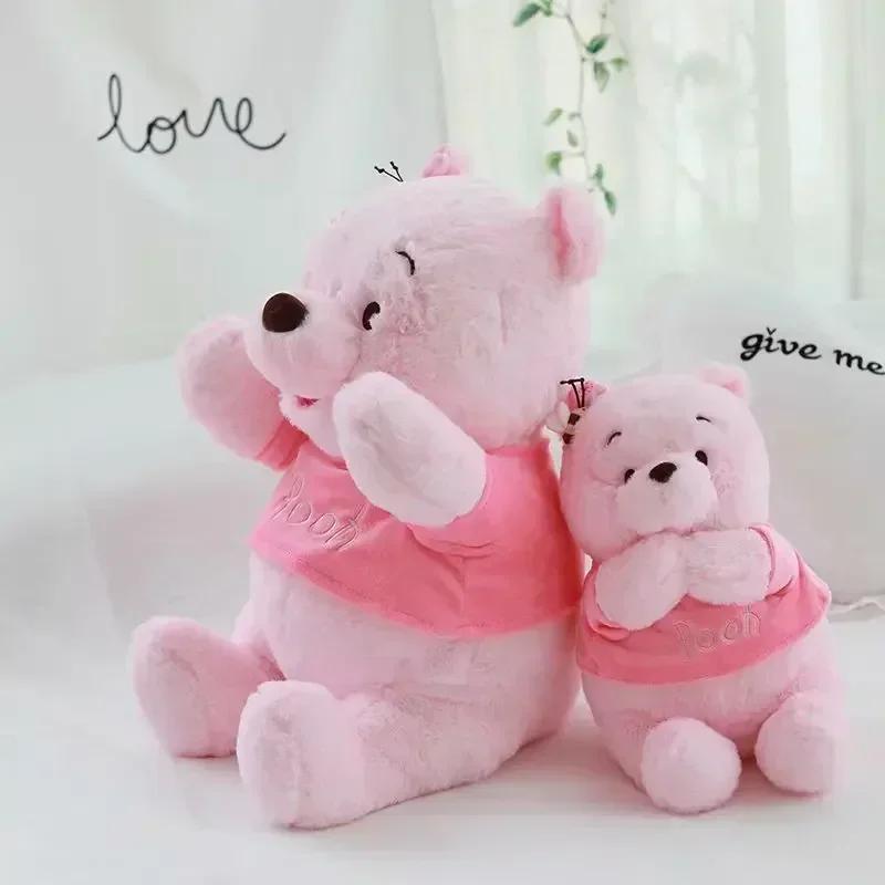 Cute Winnie Pooh Bear Figure Soft Plush Sakura Stuffed Doll Throw Pillow Room Decoration Hobbies Children Birthday Gift Toy