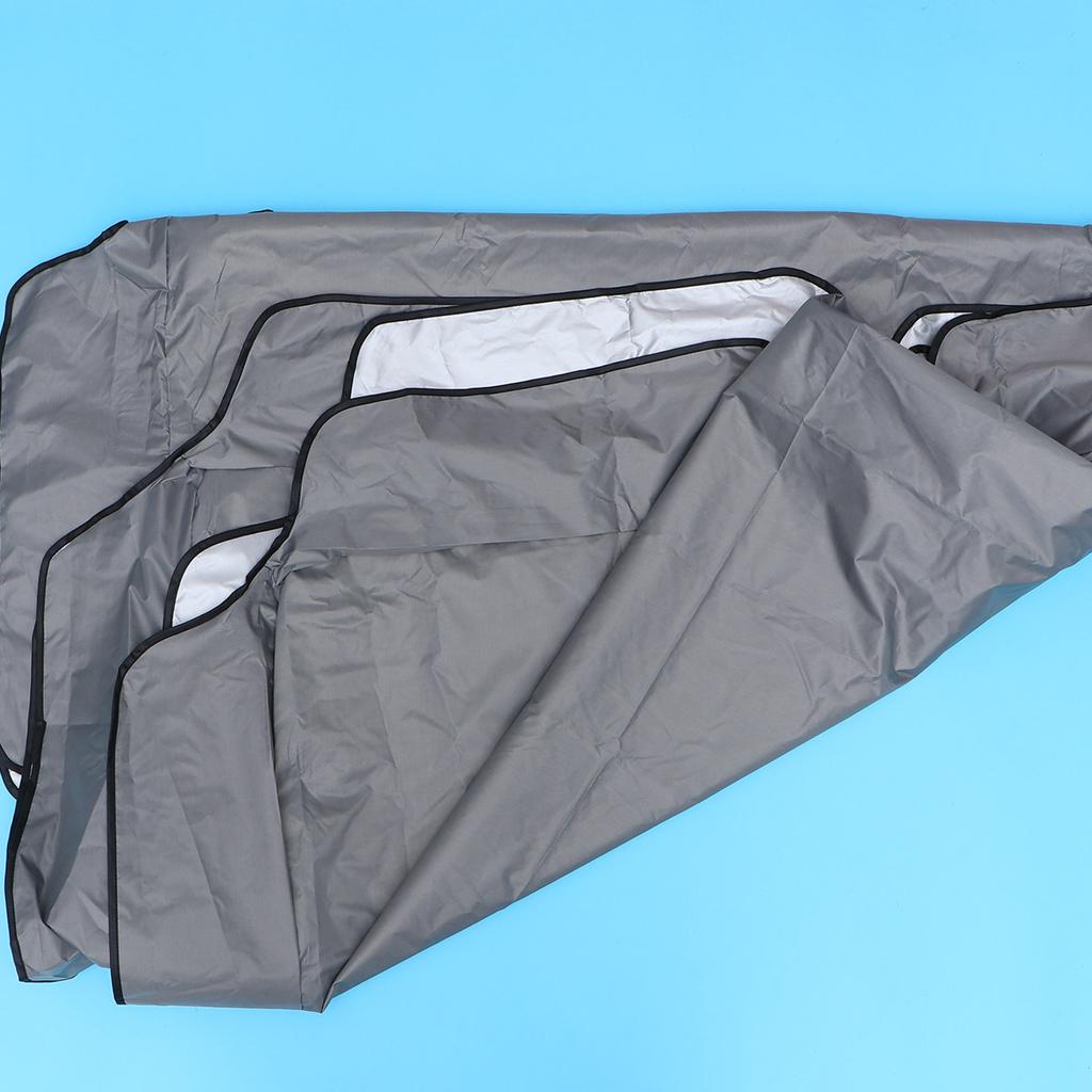 1Pcs Swing Canopy Polyester Pa Coating Water Resistant Protective Cover Scalloped Edge Outdoor Garden Hammock Cover Grey Size M