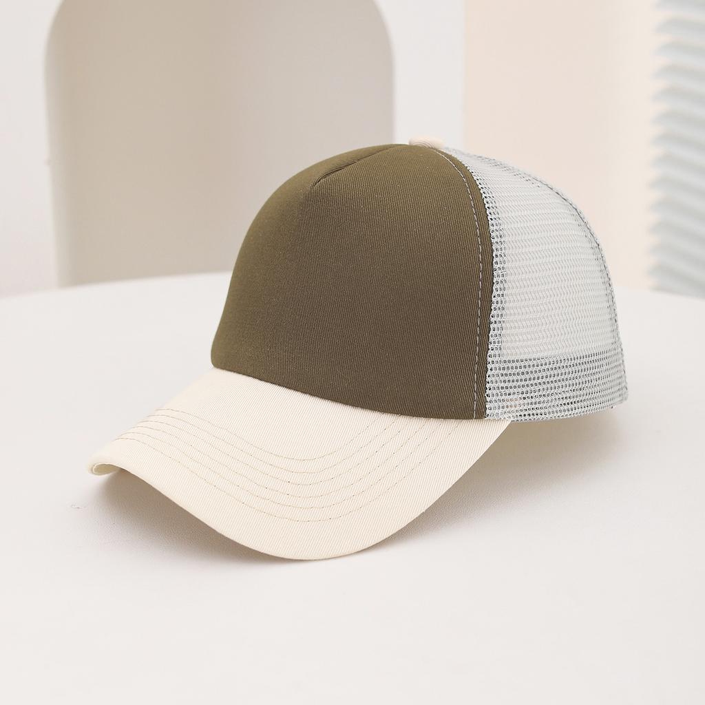 European and American cross-border casual sponge top baseball cap, summer outdoor travel breathable mesh baseball cap
