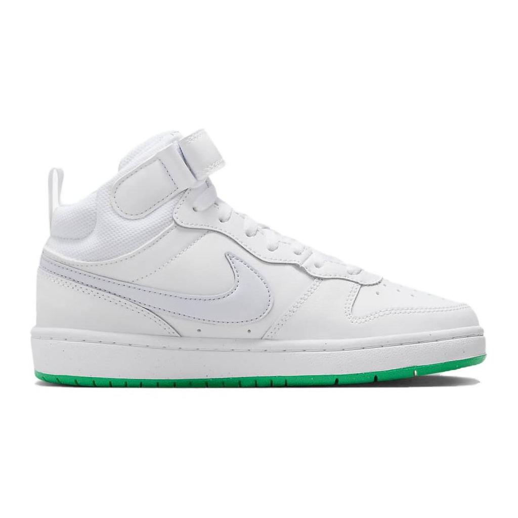 Nike Court Borough Mid 2 GS White Stadium Green Kids Sneakers Football-Grey CD7782-115