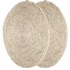 2Pcs Hand Made Round Tatami Cushion Bay Window Pouf for Yoga Zen Tea Ceremony Decoration