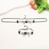 New Black No.8 Ball Heart Star Cross Bracelet Necklace Unique Fashionable Sweet Versatile Personalized Jewelry Gift