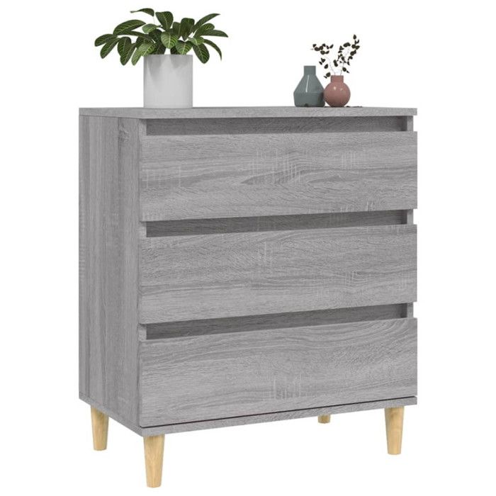 823046 vidaXL Buffet Sonoma gris 60x35x70 cm Bois d'ingénierie