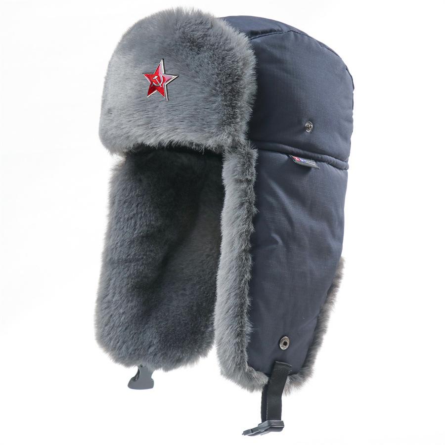 

Мужская Женская Унисекс Шапка-ушанка с подкладкой из искусственного меха Эскимосская Ветрозащитная Водонепроницаемая Зимняя Теплая Шапка Охотничья Лыжная Шапка Navy Blue2