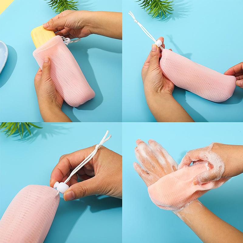 1Pcs Thickened 6-Layer Foaming Mesh Bag – For Facial and Body Cleansing with Gentle Exfoliation